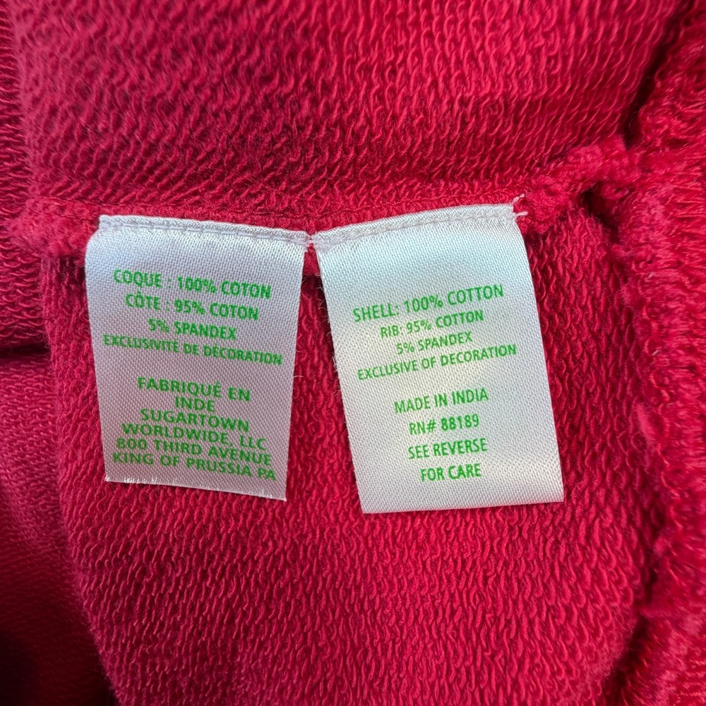NWT Lilly Pulitzer Ballad Long Sleeve Sweatshirt Red Embellished Beaded Womens M - Picture 8 of 9
